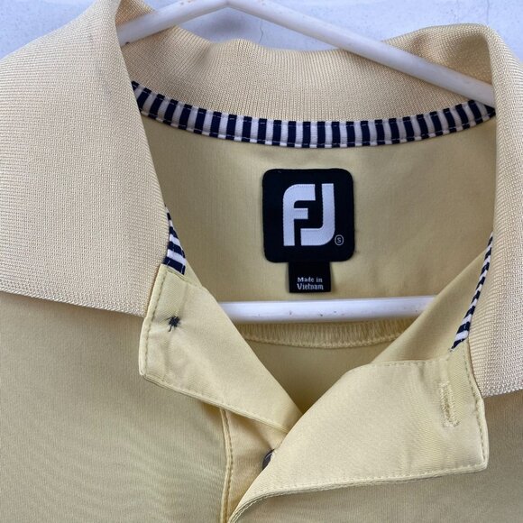 Foot Joy Mens Shirt Small with Nazareth College Logo Yellow - Picture 3 of 5